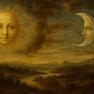 مشهد رمزي يجمع بين النهار والليل